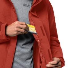 Jack Wolfskin Wander-Ganzjahresjacke Three Peaks (wasserdicht) rot Herren